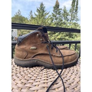 Irish Setter By Red Wing Brown Leather Boots US 12 D Men Moc-Toe Design 3866